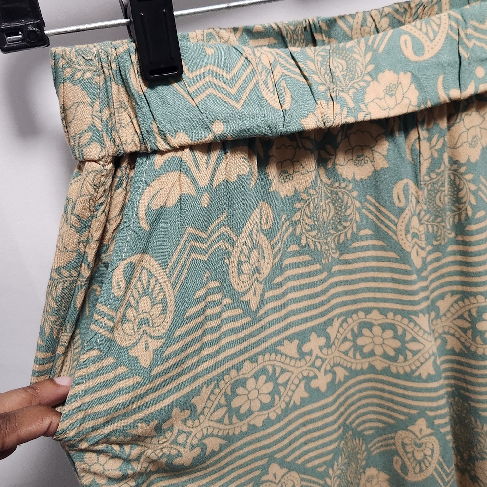 Matilda Jane Wide Leg Flowy Pants Green Small - Picture 2 of 8